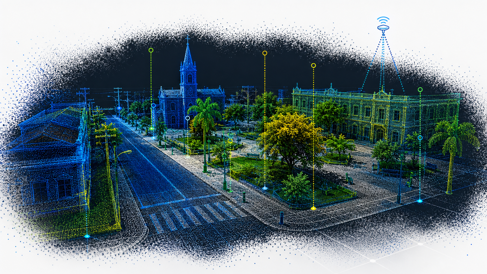 Mapeamento LiDAR em nuvem de pontos urbana